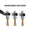 Front Caster Rods for Toyota Supra (A90) / BMW Z4 (G29) Anti-Dive Adjustment Range