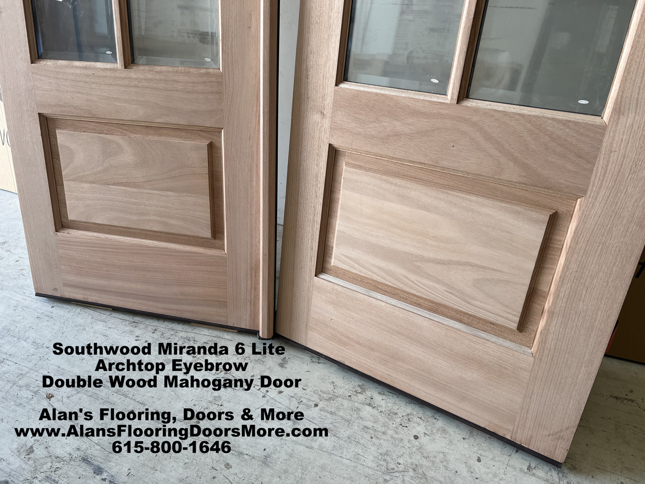 Miranda 6-Lite Arch Double Entry Door