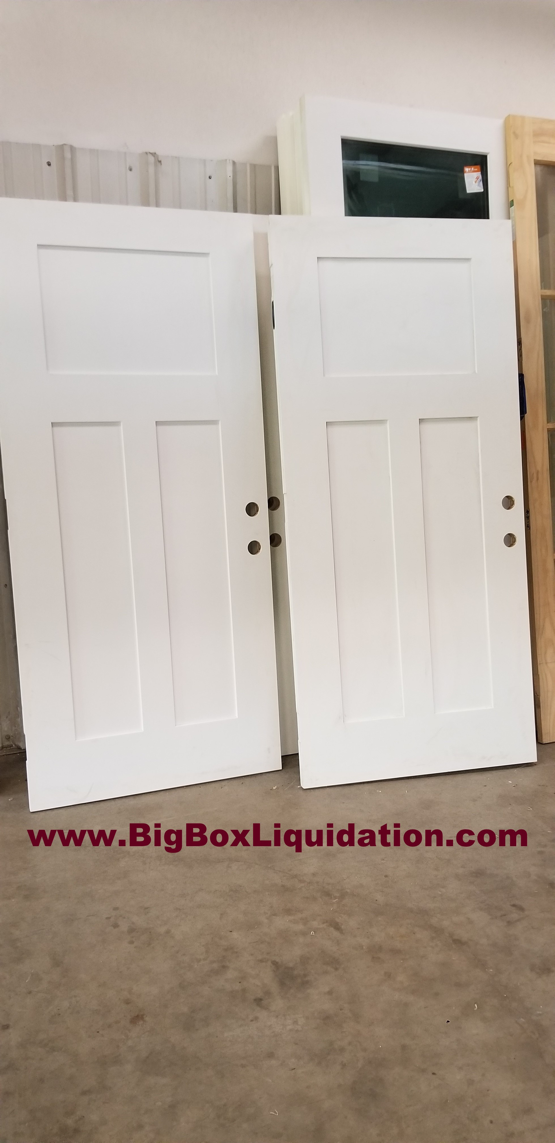 JELDWEN 20MINUTE FIRERATED FIBERGLASS 36 BY 80 3 PANEL CRAFTSMAN