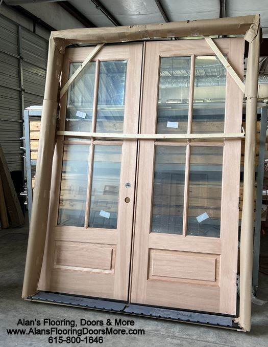 72 in. x 96 in. Southwood Andalucia Prehung Double Unfinished Wood