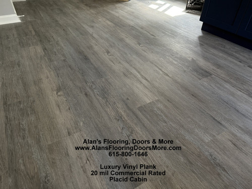 PLACID CABIN 20 MIL 7.09" W x 48.03" L, 100% Waterproof, 5.0 mm Thick Pad Attached, Solid Polymer Core, UniClic Click Lock Angle Tap Locking, Luxury Vinyl Plank Flooring, 23.64 SF/Box * FREE PALLET SHIPPING *