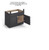 Valleywood Cabinetry Ideal Gray Shaker 36Wx34-1/2x24 RTA (Flatpack-Assembly Required) Farm House Sink Base Apron Cabinet Shaker Flat Panel SBA36