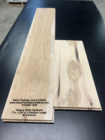 Unfinished Solid Hardwood Natural Hickory 3/4 in. T x 7 in. W x Random ...
