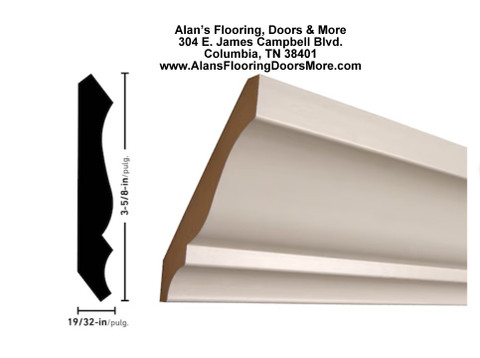 9/16 in. x 3-5/8 in. x 16 ft. Traditional Primed Painted MDF Crown