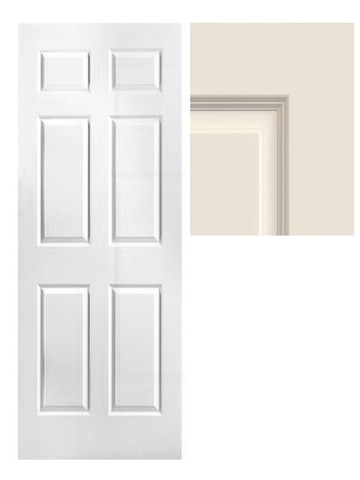 Colonist Primed Smooth 6 Panel Interior Door - Alan's Flooring