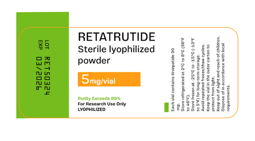 RETATRUTIDE 5mg  +99% Pure! "Triple G" Best clinical results of all GLP's