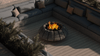 Sunflower Fire Bowl – 48" Round Hand-Crafted Concrete Gas Fire Pit (65,000 BTUs, Propane/Natural Gas)