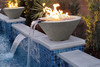 Verona Fire & Water Bowl – 32.5" Concrete Poolside Fire/Water Feature (65,000 BTUs, NG or Propane)