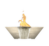 Lombard-P Fire & Water Bowl – 29" Concrete Poolside Fire and Water Feature (65,000 BTUs, NG or Propane)