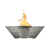 Lombard-P Fire & Water Bowl – 29" Concrete Poolside Fire and Water Feature (65,000 BTUs, NG or Propane)