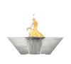 Lombard-P Fire & Water Bowl – 29" Concrete Poolside Fire and Water Feature (65,000 BTUs, NG or Propane)
