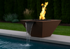 Lombard-P Tall Fire & Water Bowl – 32" Concrete Poolside Fire and Water Feature (65,000 BTUs, NG or Propane)
