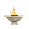 Ibiza Fire Bowl – 31" Pedestal Concrete Outdoor Fire Pit (65,000 BTUs, Natural Gas or Propane)