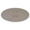 38.1"–43.9" Circular Brushed Aluminum Fire Pit Cover + 2 Handles (Fits 36"–42" Opening) 38.1"–43.9" Circular Brushed Aluminum Fire Pit Cover + 2 Handles (Fits 36"–42" Opening)