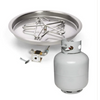 Round Bowl Inserts Match Lit Ignition Fire Pit Insert with Small Tank – 13", 19", 25", & 31" Options