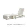 Line Lounge Chair – Modern In-Pool Lounge Chair for Baja & Sun Shelves with Optional Line Ottoman