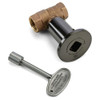 Decorative Key Valve Kit - Straight or Angled 1/2" or 3/4" Premium Finishes for Gas Fire Pits & Fireplaces