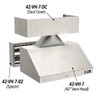 Fire Magic - 42" Premium Power Vent Hood with Fan - Perspective View - Disassembled - Labeled Parts