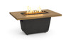 American Fyre Designs - Reclaimed Wood Cosmopolitan Rectangle - Chat Height Firetable - French Barrel Oak