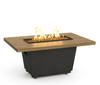 Cosmopolitan Rectangle Reclaimed Wood Selection Fire Table - 54" x 36" Outdoor Fire Pit, 24" High, 24" Stainless Linear Burner w/ Black Pan (NG/LP, Manual or Bluetooth FyreStarter, Internal LP Storage)