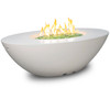 American Fyre Designs - Calais Oval - Chat Height Firetable - White Aspen color