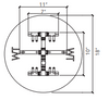 Crossfire 120K BTU Circle Tree-Style Brass Burner - CFBCTL120 - Circular Opening