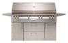 Alfresco - 56" ALXE Luxury Grill - On Cart - 3 Burner, Rotis, Smoker, SearZone™