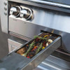 Alfresco - 56" ALXE Luxury Grill - On Refrigerated Cart - 3 Burner, Rotis, Smoker, 1 Door + 2 Drawers Refrigerated