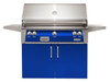 Alfresco - 42" ALXE Luxury Grill On Cart - Freestanding - Ultramarine Blue