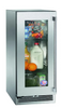 Perlick Signature Series 15-Inch Right-Hinge Outdoor Undercounter Refrigerator - Stainless Steel Glass Door - HP15RO-4-3R