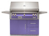 Alfresco - 42" ALXE Luxury Grill On Refrigerated Cart - Blue Lilac