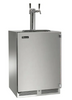 Perlick Signature Series 24-Inch Right-Hinge Outdoor Undercounter Two Tap Beer Dispenser - Stainless Steel - HP24TO-4-1R-2