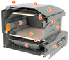 Alfresco - 30" Pizza Oven for Countertop Mount - Luminous Orange