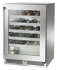 Perlick 24" Signature Series Built-In Wine Cooler with 45 Bottle Capacity Single Zone with Glass Door in Stainless Steel - HP24WM-4-3L