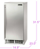 Perlick 15" ADA Compliant Series Cubelet Ice Maker - Fully Integrated Door - H80CIMW-AD