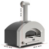 Alfa Pizza Oven - Futuro 2 Pizze Hybrid Gas-Fired In Silver Black - FXFT-2P-MSB-U