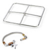 Fire Square Burner Kits – Stainless Steel (Natural Gas or Propane)