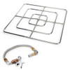 Fire Square Burner Kits – Stainless Steel (Natural Gas or Propane)