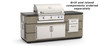 AOG - 35” x 82” Contemporary Pre-Fab Island with Double Drawer Cut-out - with components (sold separately)