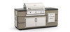 AOG - 35” x 82” Contemporary Pre-Fab Island with Double Drawer Cut-out - Custom BBQ Island