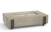 Iron Saddle Fire Table - 60" x 36" GFRC Outdoor Fire Pit, Coffee-Table Height, 36" Stainless Linear Burner (NG/LP, Manual or Bluetooth FyreStarter)