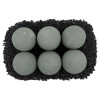 American Fire Glass AFG-FBL-CG Ceramic Lite Stone Balls, Uniform 4" Set of 6, Cape Gray