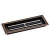 American Fire Glass 24" x 8" Rectangular Oil Rubbed Bronze Drop-In Fire Pit Pan - OB-AFPP-24