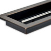 American Fire Glass 24" x 8" Rectangular Oil Rubbed Bronze Drop-In Fire Pit Pan - OB-AFPP-24