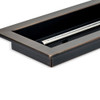 American Fire Glass Rectangular Oil Rubbed Bronze Drop-in Pan with Burner - OB-AFPP-48