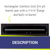 American Fire Glass Linear Oil Rubbed Bronze Drop-in Pan with Burner - OB-LCB-30