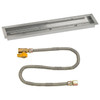 American Fire Glass 36"x 6" Linear Stainless Steel Drop-In Pan with Match Light Kit