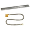 American Fire Glass 60"x 6" Linear Stainless Steel Drop-In Pan with Match Light Kit 