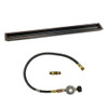 American Fire Glass 36"x 6" Linear Oil Rubbed Bronze Drop-In Pan with Match Light Kit