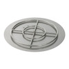 American Fire Glass 36" Round Stainless Steel Flat Pan with Spark Ignition Kit (24" Ring) - Natural Gas
